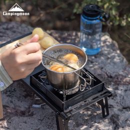 600ml Deepening large-capacity camping supplies with scale camping picnic stainless steel open fire heating snow pull bowl