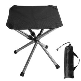 Foldable Camping Stool Retractable Portable Folding Chair Easy Setup Lightweight Backpacking Stool Carry Bag Fishing Camping Hiking BBQ