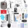 125Pcs Survival Kits Professional Emergency Survival Gear Tactical First Aid Kit Supplies for Outdoor Adventure Camping Hiking Hunting
