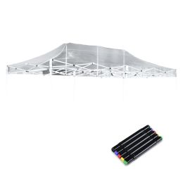 10X20ft EZ Pop Up Canopy Folding Gazebo/White