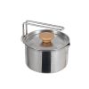 Outdoor multifunctional 304 stainless steel boiling kettle mountaineering portable coffee pot foldable fishing camping pot teapot