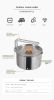 Outdoor multifunctional 304 stainless steel boiling kettle mountaineering portable coffee pot foldable fishing camping pot teapot