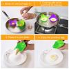 4 Pack Egg Poachers Silicone Egg Poaching Cups Non-Stick Poached Egg Maker for Microwave Stovetop Egg Cooking