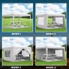 10x10 EZ Pop Up Canopy Outdoor Portable Party Folding Tent with 4 Removable Sidewalls + Carry Bag + 4pcs Weight Bag