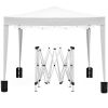 10x10 EZ Pop Up Canopy Outdoor Portable Party Folding Tent with 4 Removable Sidewalls + Carry Bag + 4pcs Weight Bag