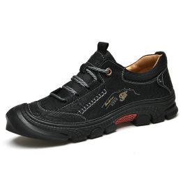 Non-slip Wear-resistant Hiking Outdoor Cross-country Hiking Shoes (Option: Black-39)