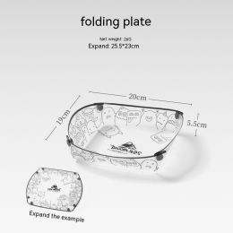 Outdoor Folding Bowls, Tableware, Portable Travel Plates (Option: 1Folding tray)