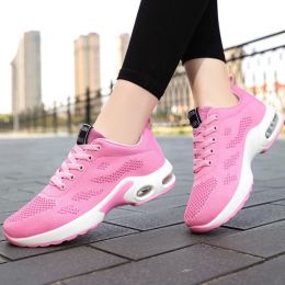 Women's Fashion Casual Mesh Sports Shoes (Option: Pink-42)