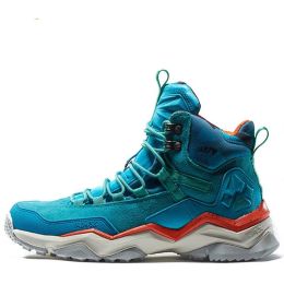 Hiking Shoes Waterproof Non-slip Mountain Climbing Shoes High Top (Option: Lake Blue-42)