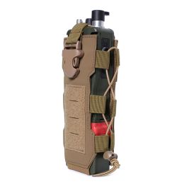 1pc Molle Water Bottle Bag; Travel Camping Hiking Kettle Holder Carrier Pouch; Outdoor Accessories (Color: Khaki)