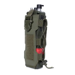 1pc Molle Water Bottle Bag; Travel Camping Hiking Kettle Holder Carrier Pouch; Outdoor Accessories (Color: Green)