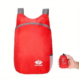 Portable And Foldable Small Backpack; Short-Distance Travel Bag For Men And Women For American Football Spectators (Color: Red)