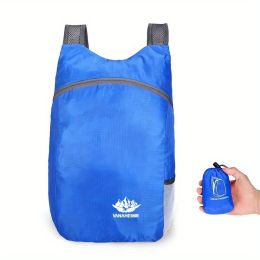 Portable And Foldable Small Backpack; Short-Distance Travel Bag For Men And Women For American Football Spectators (Color: Sky Blue)