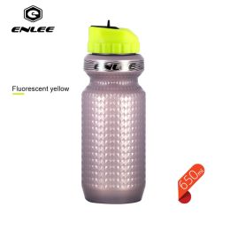 1Pc 650Ml Mountain Bicycle Cycling Water Drink Bottle Outdoor Sport Plastic Portable Kettle Water Bottle Drinkware (Color: Yellow)