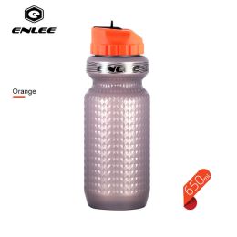 1Pc 650Ml Mountain Bicycle Cycling Water Drink Bottle Outdoor Sport Plastic Portable Kettle Water Bottle Drinkware (Color: Orange)