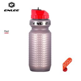 1Pc 650Ml Mountain Bicycle Cycling Water Drink Bottle Outdoor Sport Plastic Portable Kettle Water Bottle Drinkware (Color: Red)
