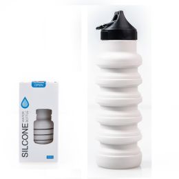 500ML Large Capacity Silicone Sports Water Bottle Outdoor Folding Water Cup For Climbing Travel (Color: as picture1)