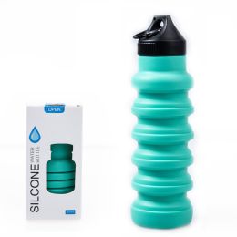 500ML Large Capacity Silicone Sports Water Bottle Outdoor Folding Water Cup For Climbing Travel (Color: As Picture)