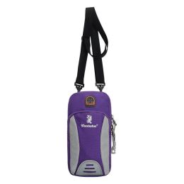 Mini Zipper Phone Arm Bag; Multi Functional Crossbody Bag; Casual Wrist Sports Bag For Outdoor (Color: Purple)