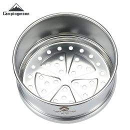S362 picnic portable snow pull bowl steamer lattice steam drawer outdoor camping picnic stainless steel small dumpling steamer (select: S362 Shera steam drawer)