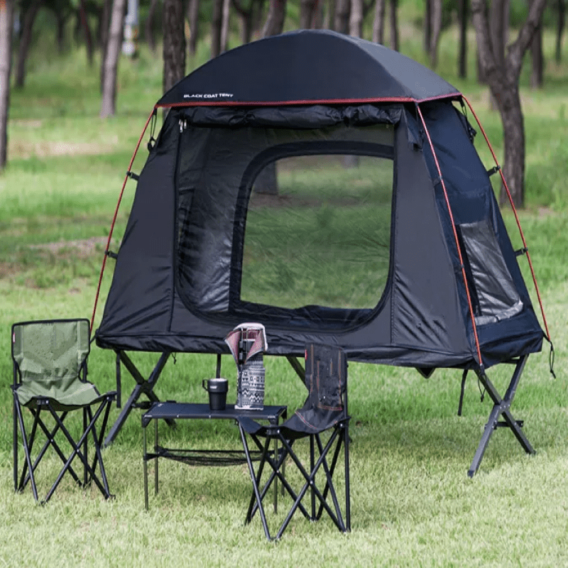 Outdoor Adventure With 1 Person Folding Pop Up Camping Cot Tent Outdoor Adventure With 1 Person Folding Pop Up Camping Cot Tent