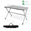 4-6 Person Portable Aluminum Camping Table with Carrying Bag
