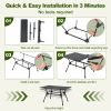 Adjustable Heavy-Duty Outdoor Folding Camping Table