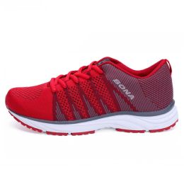 Leather Women's Sports Shoes Factory Direct Sales, Women's Hiking Shoes, Running Shoes (Option: Red-40)